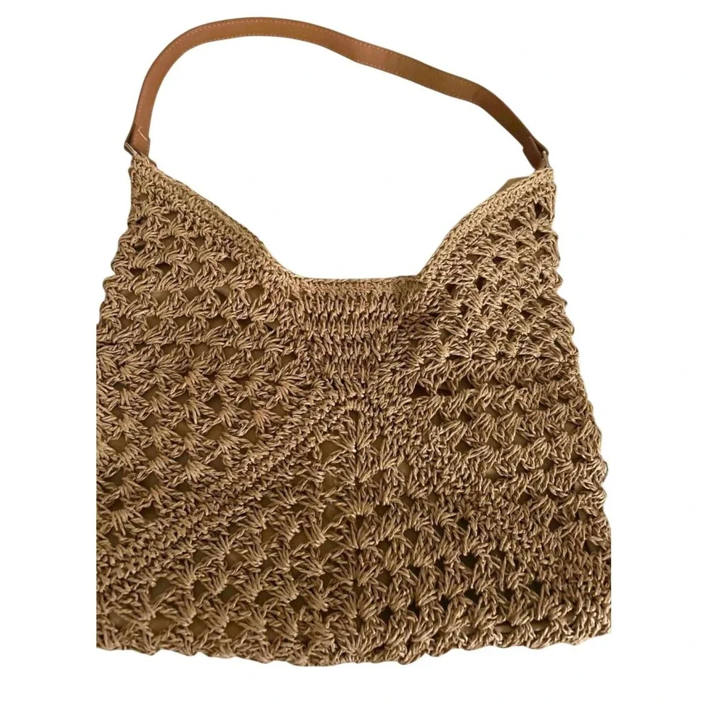 New WomensWoven Straw‎ Shoulder Bag Crochet Boho Beach Tote Purse